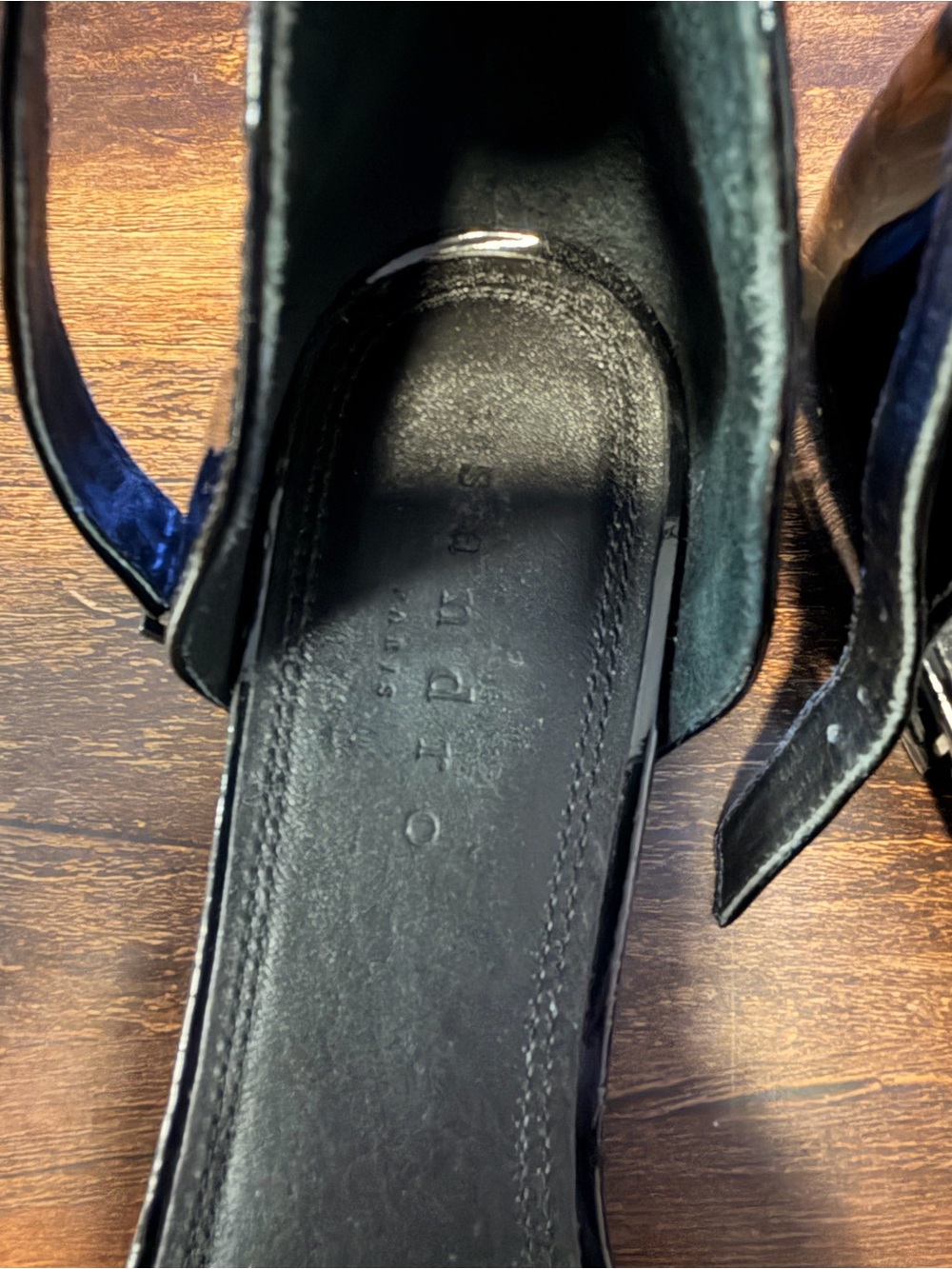 Sandro Paris Black Patent Chain Sandals EU 38 US 7.5-8 - Picture 3 of 7